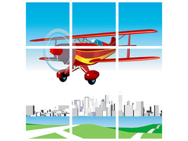 9-piece-canvas-print-flying-aircraft
