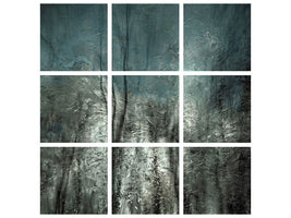 9-piece-canvas-print-frozen-frost-wood