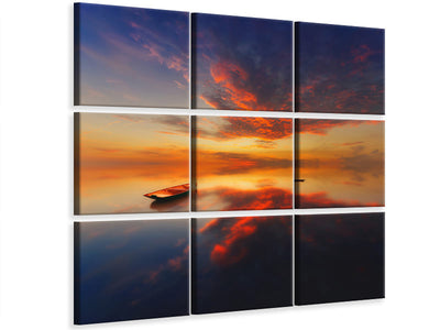 9-piece-canvas-print-in-a-colorful-evening