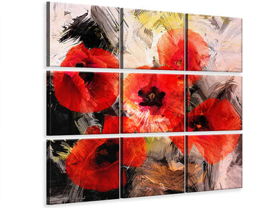 9-piece-canvas-print-poppy-portrayal
