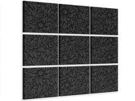9-piece-canvas-print-rococo-pattern