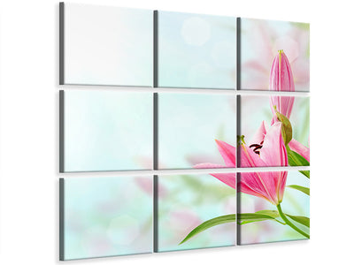 9-piece-canvas-print-romantic-lilies