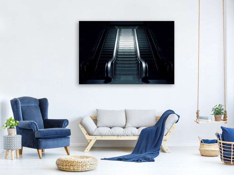canvas-print-escalator-in-the-dark