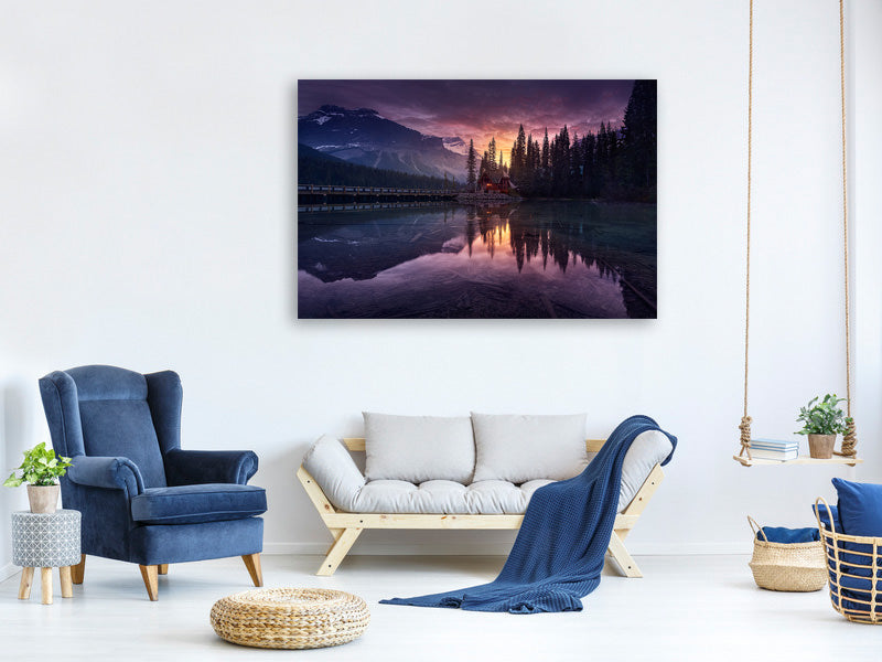canvas-print-lake-house-sunrise