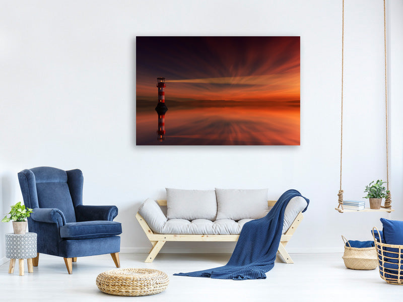 canvas-print-red-sky-at-the-lighthouse