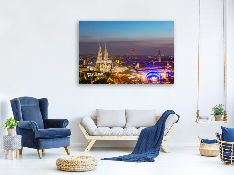 canvas-print-skyline-cologne-cathedral-at-night