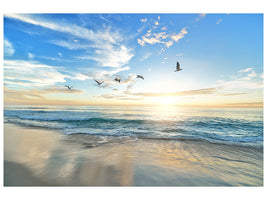 canvas-print-the-seagulls-and-the-sea-at-sunrise