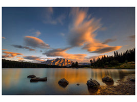 canvas-print-two-jack-lake-sunset