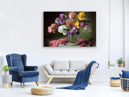 canvas-print-with-a-bouquet-of-irises-and-flowers-lupine-x