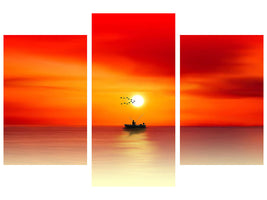 modern-3-piece-canvas-print-a-fisherman-in-the-sunset