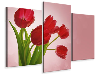 modern-3-piece-canvas-print-red-tulips-bouquet