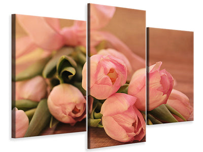 modern-3-piece-canvas-print-romantic-tulip-bouquet