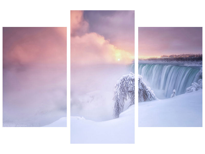 modern-3-piece-canvas-print-sunrise-at-niagara-falls