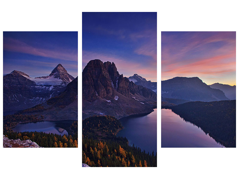 modern-3-piece-canvas-print-twilight-at-mount-assiniboine