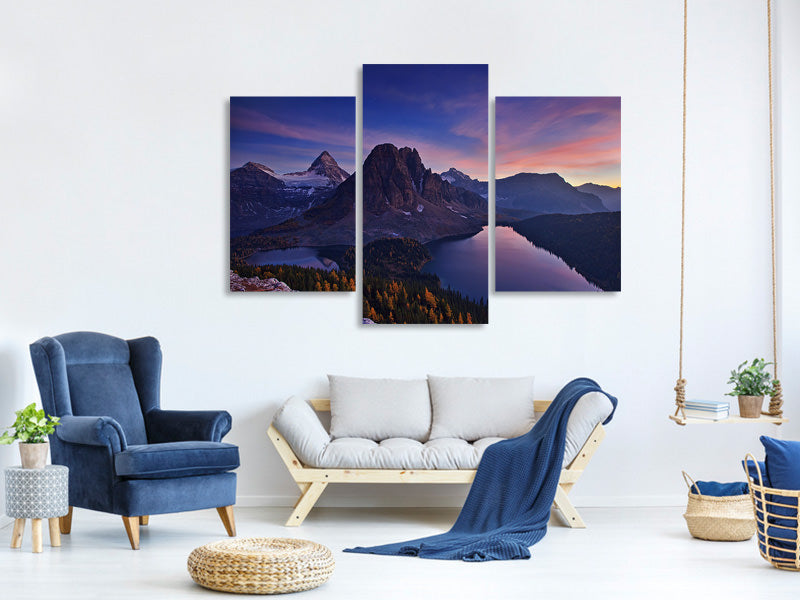 modern-3-piece-canvas-print-twilight-at-mount-assiniboine