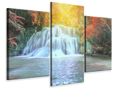 modern-3-piece-canvas-print-waterfall-in-light