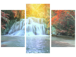 modern-3-piece-canvas-print-waterfall-in-light