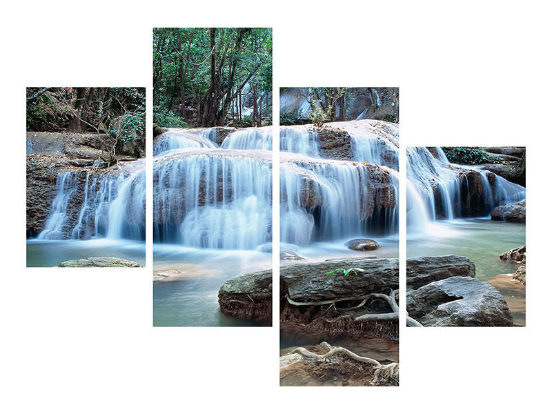 modern-4-piece-canvas-print-a-waterfall