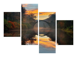 modern-4-piece-canvas-print-autumn-garden