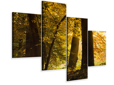 modern-4-piece-canvas-print-autumn-leaves