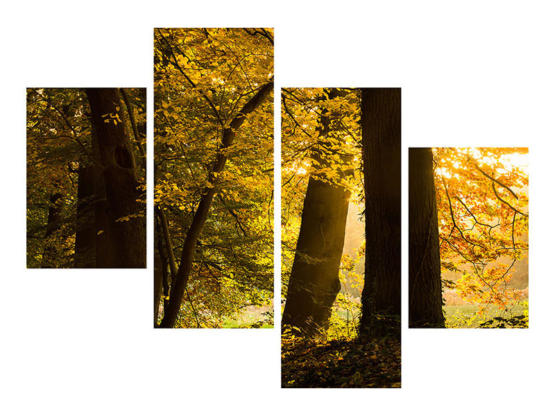 modern-4-piece-canvas-print-autumn-leaves