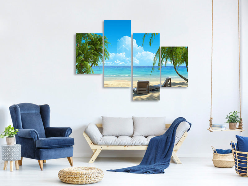modern-4-piece-canvas-print-beach-paradise-ii