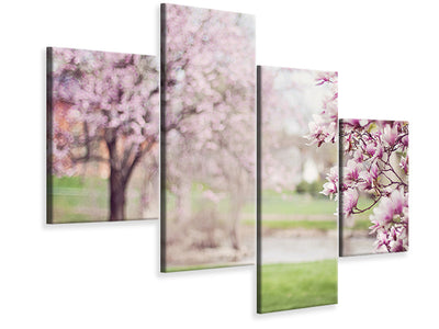modern-4-piece-canvas-print-beautiful-magnolias