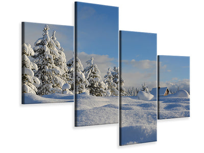 modern-4-piece-canvas-print-beautiful-snow-landscape