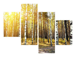 modern-4-piece-canvas-print-birch-forest