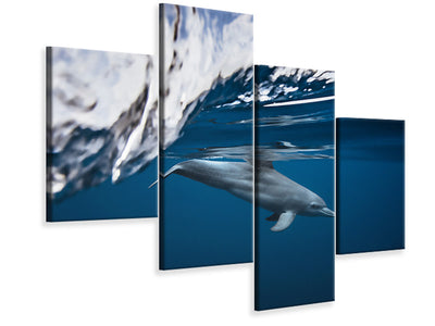 modern-4-piece-canvas-print-bottlenose-dolphin-turciops-aduncus