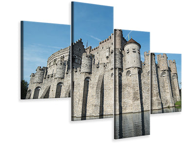 modern-4-piece-canvas-print-castle-gravensteen
