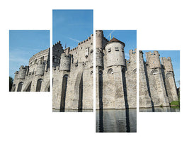 modern-4-piece-canvas-print-castle-gravensteen