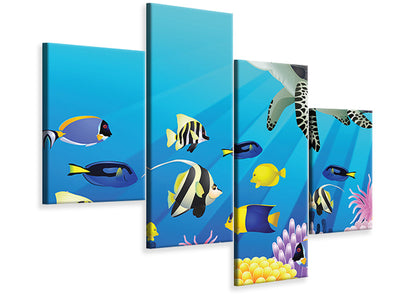 modern-4-piece-canvas-print-childrens-underwater-world