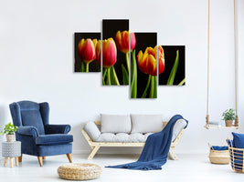 modern-4-piece-canvas-print-colorful-tulips