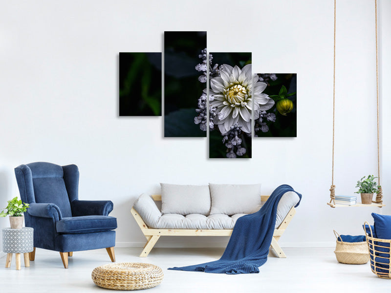 modern-4-piece-canvas-print-dahlia-flower