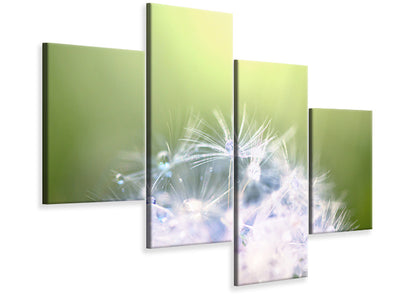 modern-4-piece-canvas-print-dandelion-xl-in-morning-dew