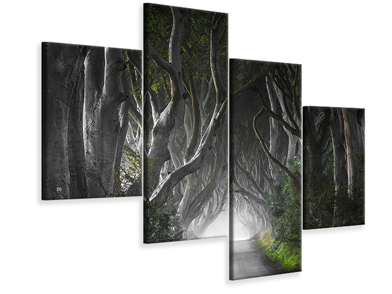 modern-4-piece-canvas-print-dark-hedges