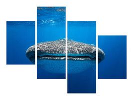 modern-4-piece-canvas-print-face-to-face-with-a-whale-shark