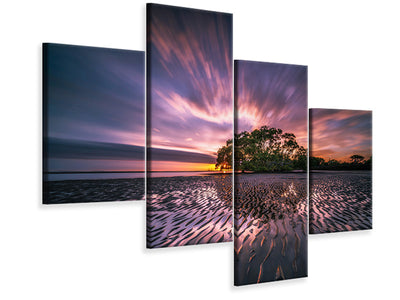 modern-4-piece-canvas-print-fascinating-landscape-by-the-sea
