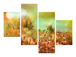 modern-4-piece-canvas-print-flower-meadow-at-twilight
