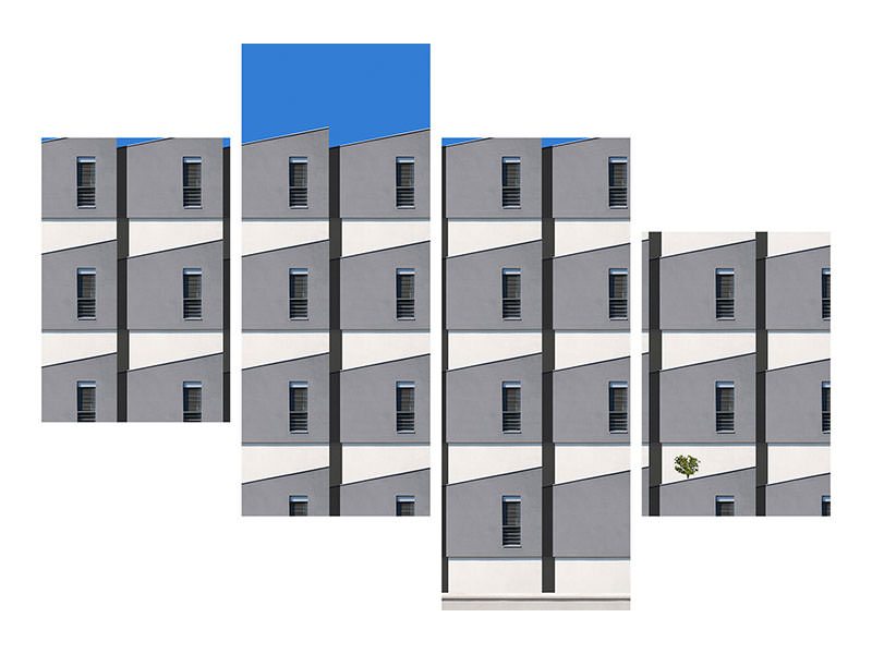 modern-4-piece-canvas-print-geometric-village