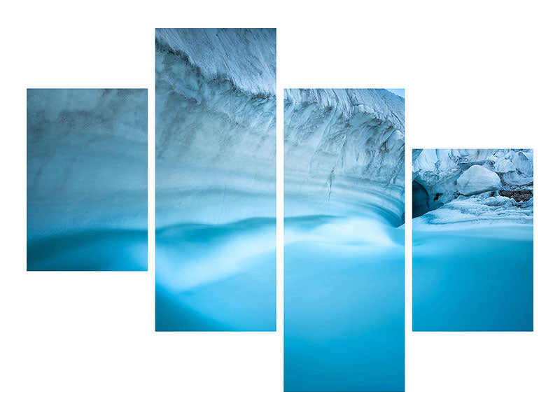 modern-4-piece-canvas-print-glacier-river-cave