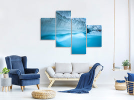 modern-4-piece-canvas-print-glacier-river-cave
