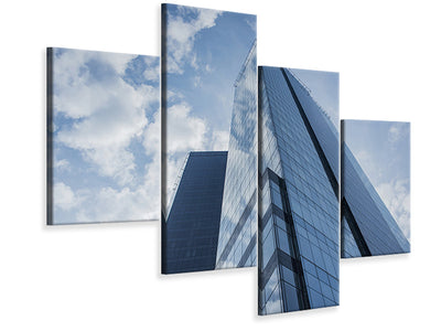 modern-4-piece-canvas-print-glass-building