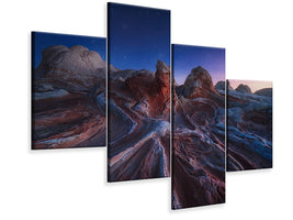 modern-4-piece-canvas-print-gordian-stone-knot