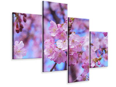 modern-4-piece-canvas-print-gorgeous-cherry-blossom