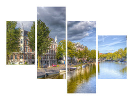 modern-4-piece-canvas-print-idyllic-amsterdam