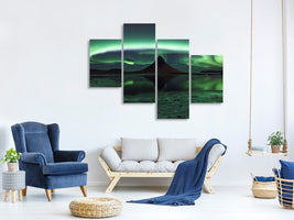 modern-4-piece-canvas-print-kirkjufell-aurora