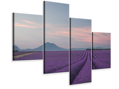 modern-4-piece-canvas-print-lavender-field