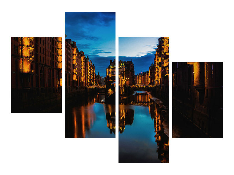 modern-4-piece-canvas-print-lights-from-hamburg